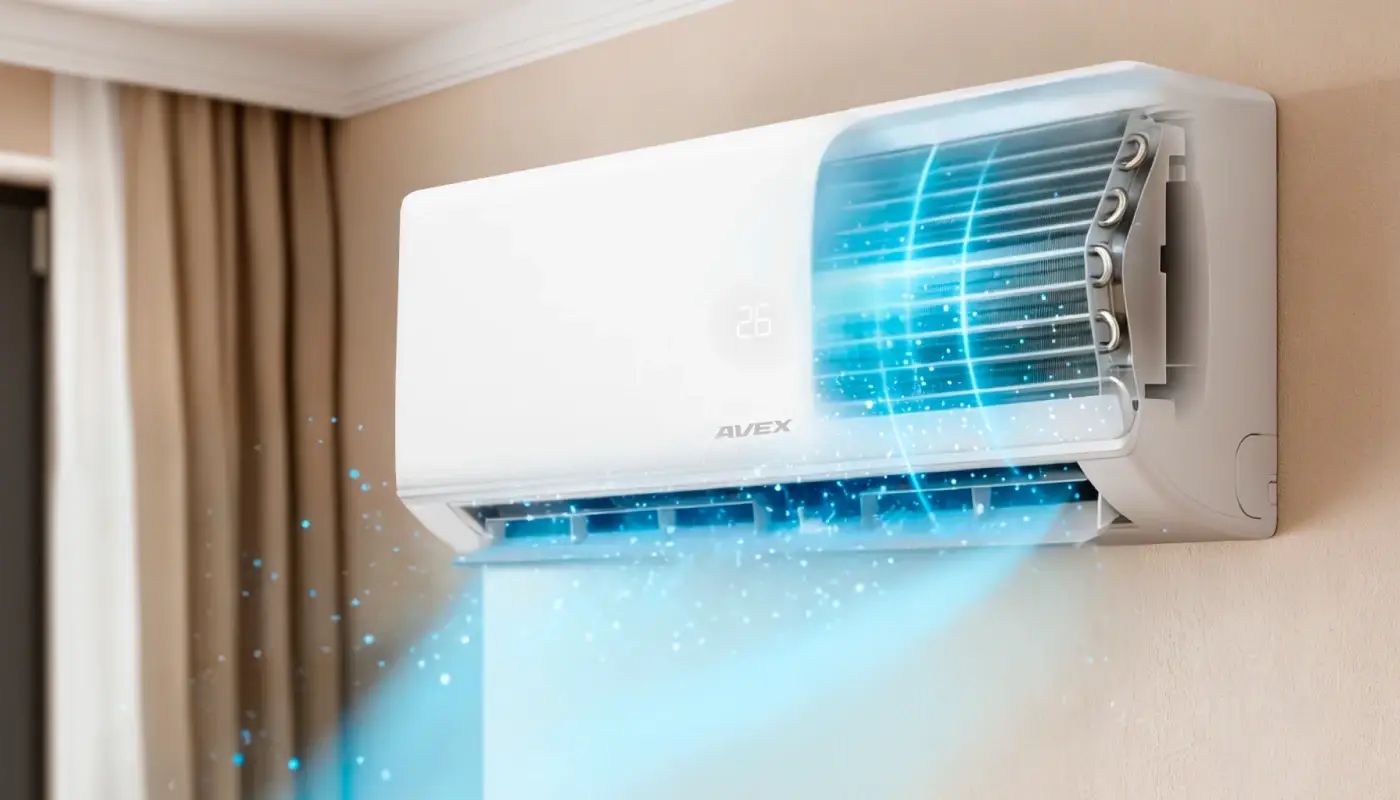 Преимущество Сплит-система AVEX SKY i-24 - Функция «Самоочистки»